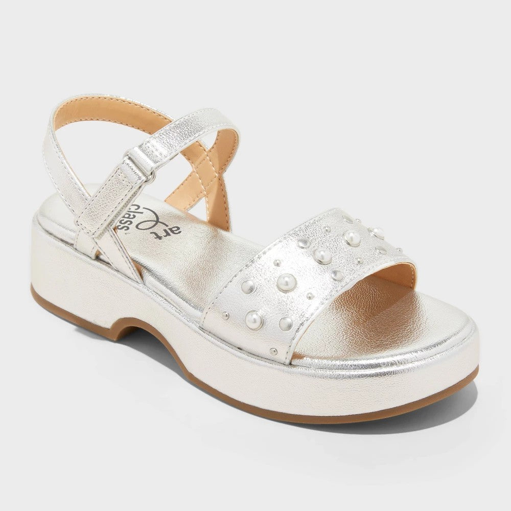 Art Class girl Pearl Studded Sandals Silver
2