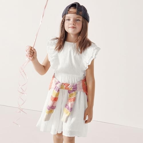 Lands' End Girls Woven Twirl Dress XL - White