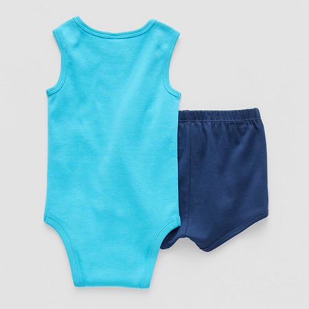 Okie Dokie Baby Boys 2-pc Short Set, 12 Months, Blue