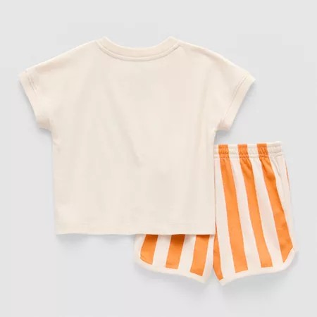 Okie Dokie Baby Boys 2-pc Short Set, 12 Months, White