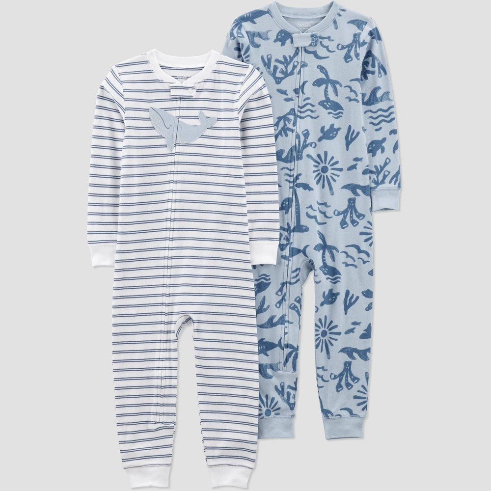 Carter's Boys' 2pk Footed Pajamas 18M
