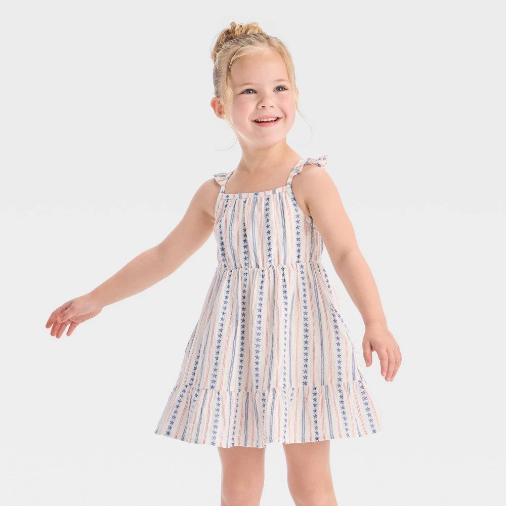 Toddler Girls' Americana Stars and Stripe Tank Dress - Cat & Jack™ 3T
