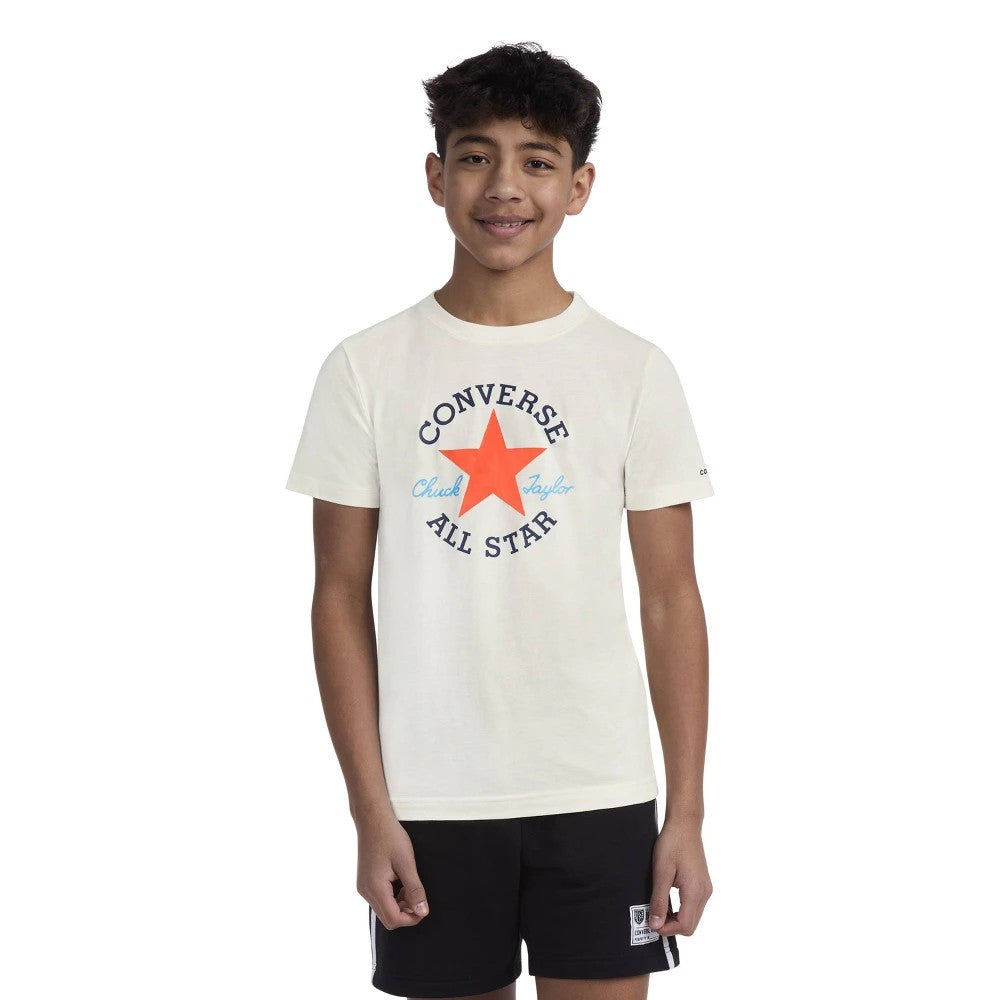 Converse Boys' T-Shirt Cream, Size 5