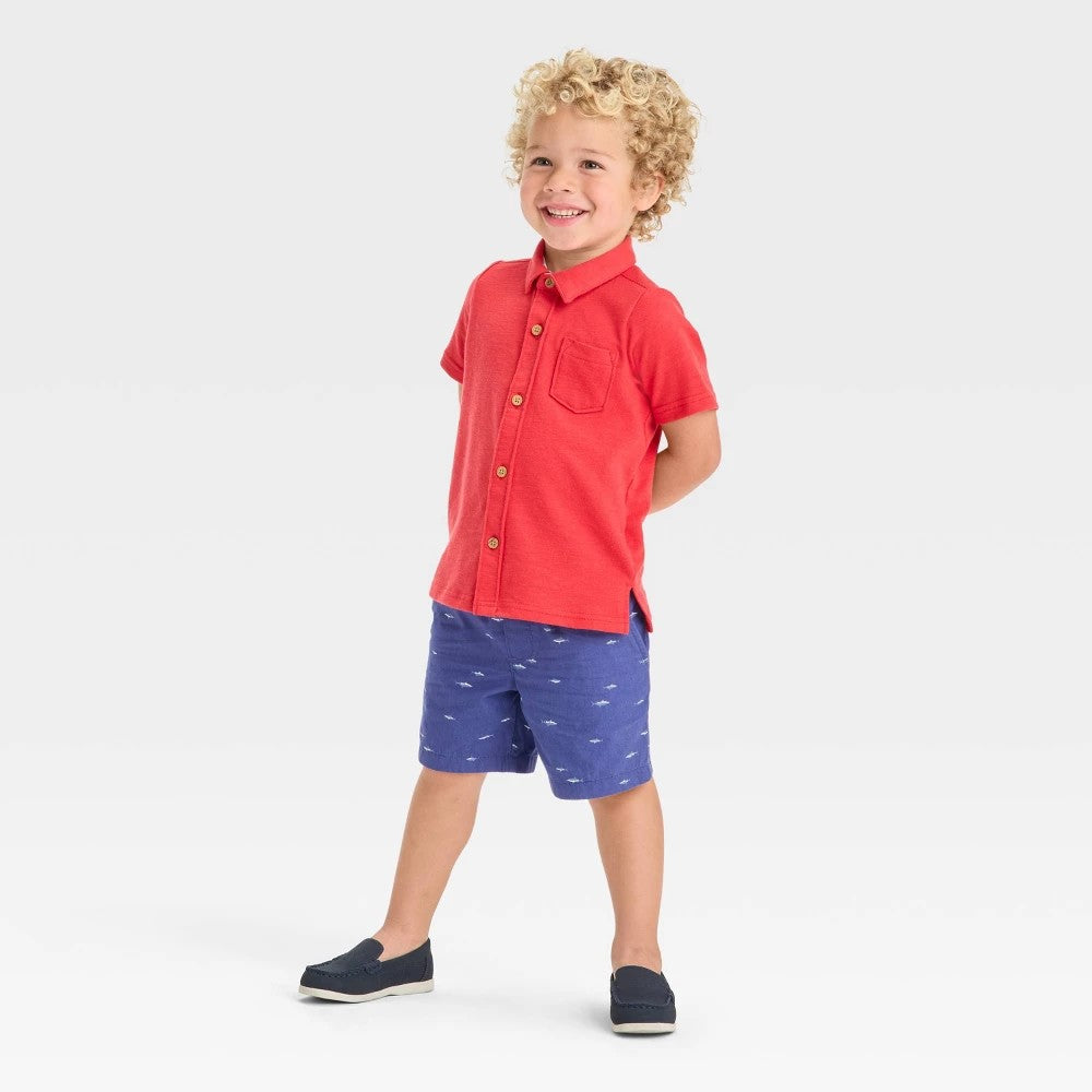 OshKosh B'gosh Toddler Boys' 18M Shark Pattern Shorts Set