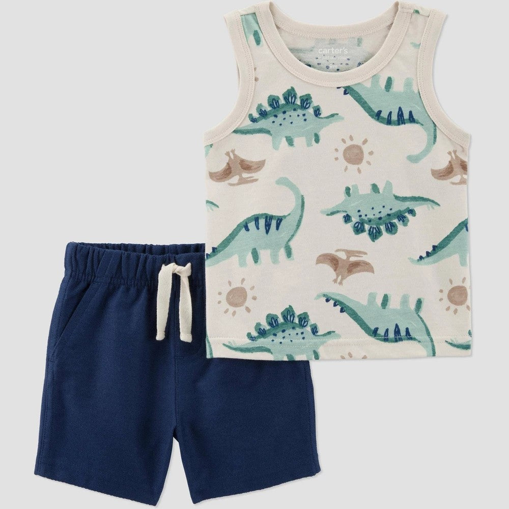 Carter's Just One You Baby Boys' Dino Set - Green/Navy 3M