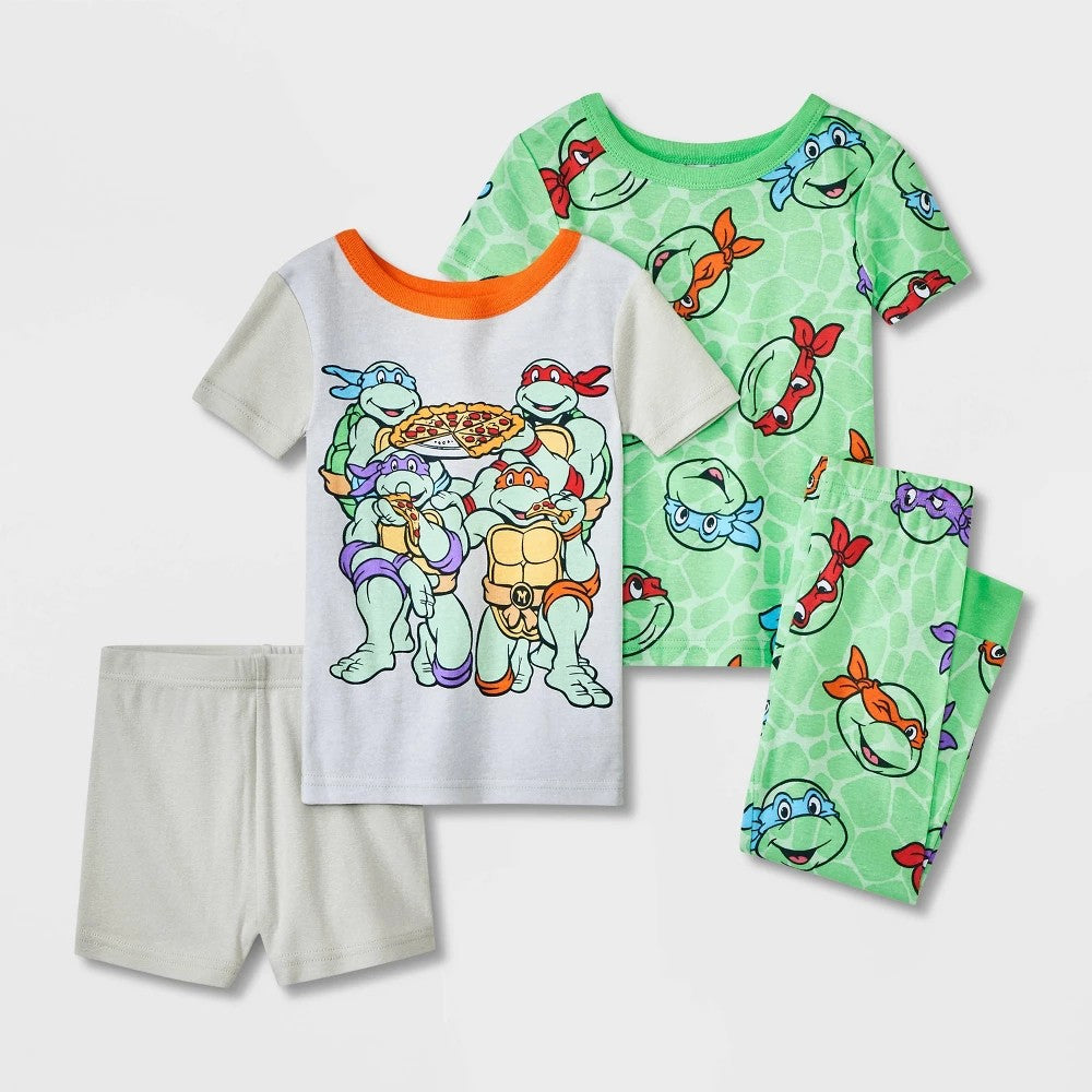 Teenage Mutant Ninja Turtles Boys Pajamas 12M, 4pc Set