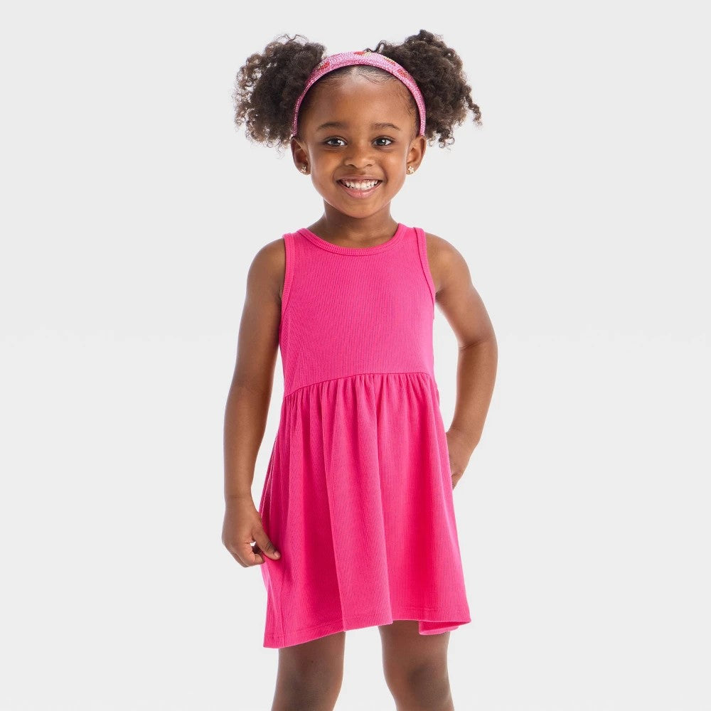 Cat & Jack™ Toddler Girls' Ribbed Tank Dress Pink