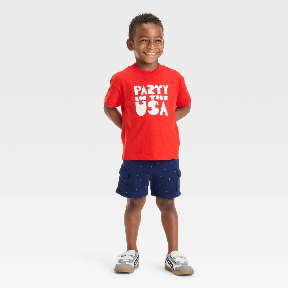 Cat & Jack Toddler Boys' Americana Pocket Set Red 18M boys