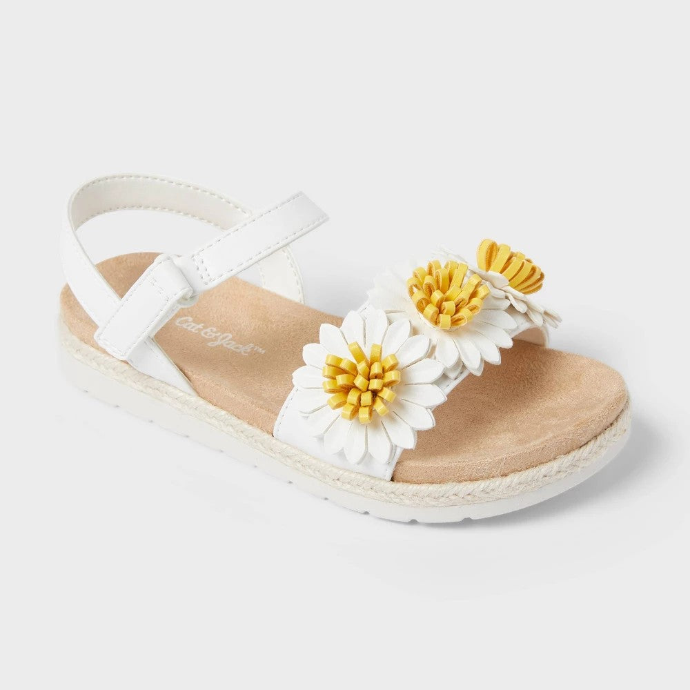 Cat & Jack Toddler Sandals White 5T girl