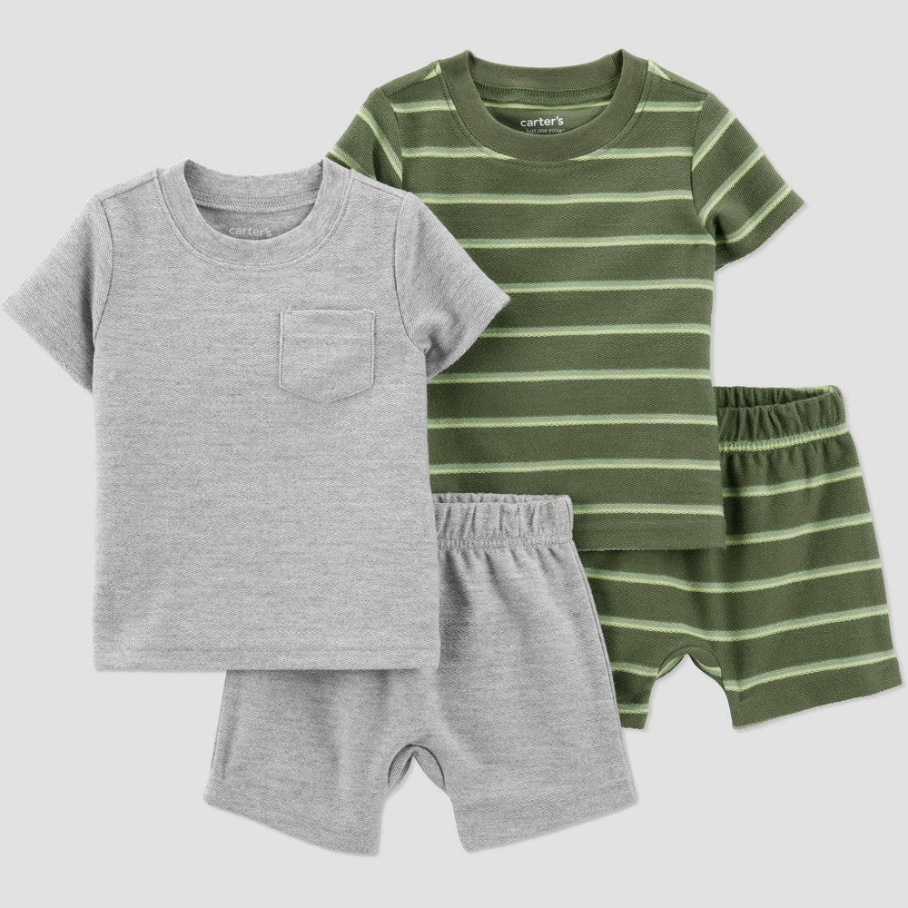 Carter's Baby Boys' Top & Bottom Set Green/Gray 18M