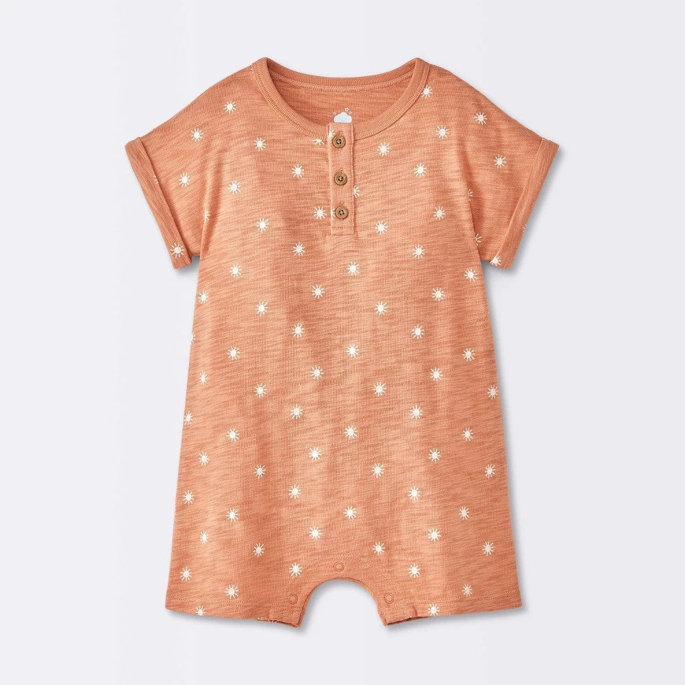 Baby Boys' Printed Romper - Cloud Island™ Tan 18M
