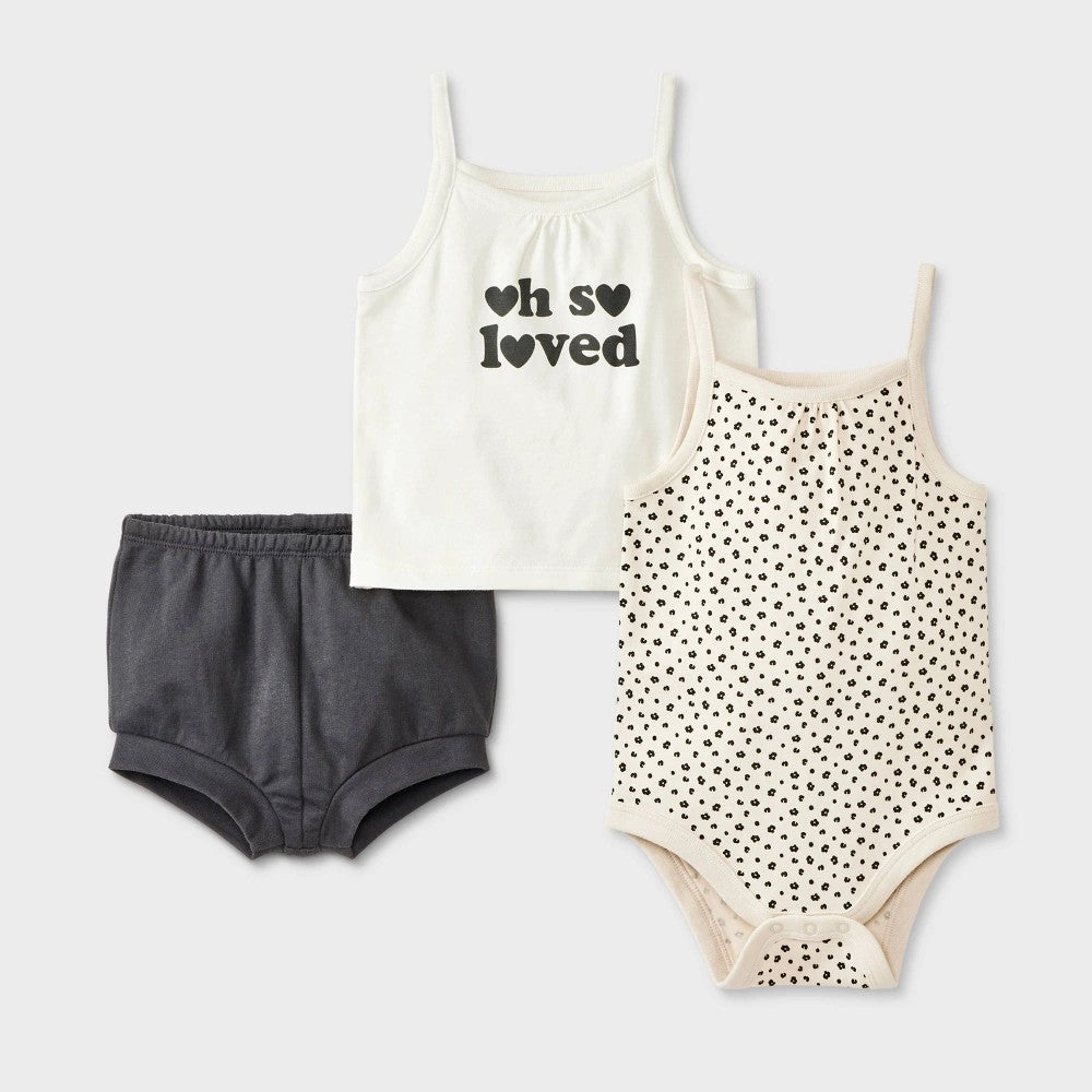Cat & Jack Baby Girls' Top & Bottom Set 18M Cream