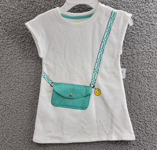 Epic Threads Printed Top Toddler Girls 4T Angle White Crew Neck Pullover