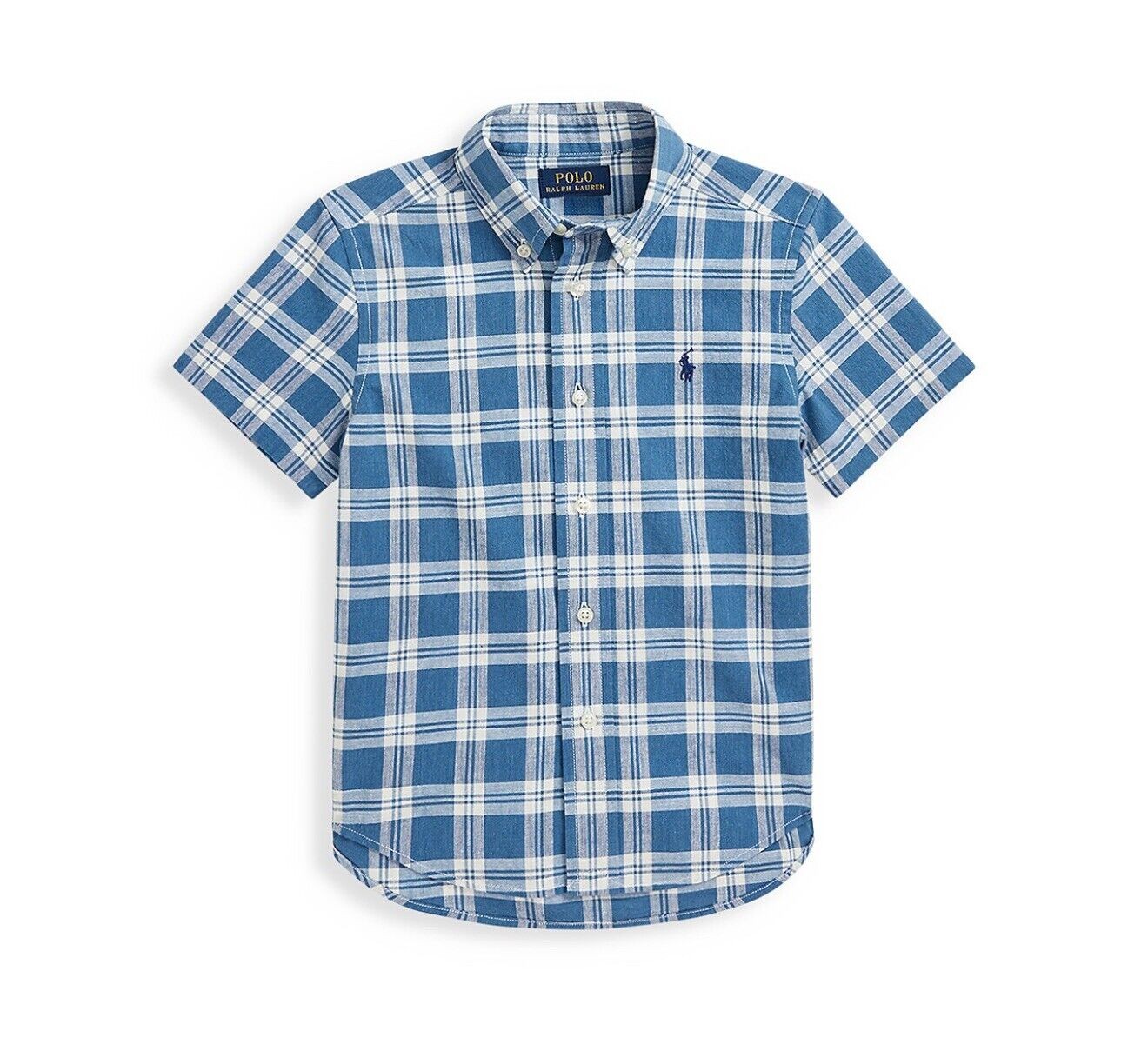 Polo Ralph Lauren Boys Plaid Cotton Shirt Little & Big Kid Blue Multi New