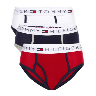 Tommy Hilfiger Boys Briefs 3-Pack, Scarlet Sage, Size S