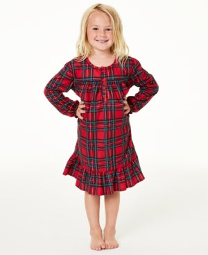 Family Pajamas Christmas Kids Nightgown Size 8- Girl