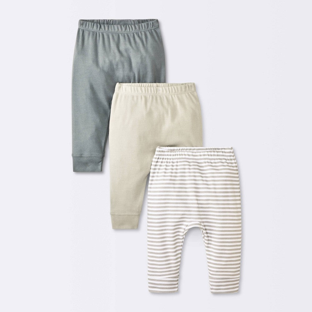 Cloud Island Cotton Jogger Pants Size 3-6M, Pack of 3