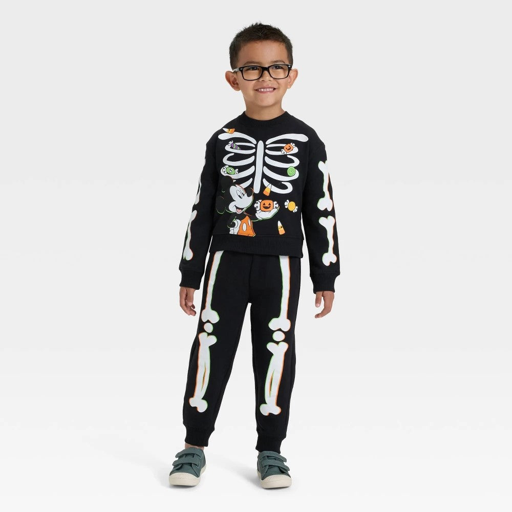 Disney Mickey Mouse & Friends Toddler 2T Halloween Fleece Set boys