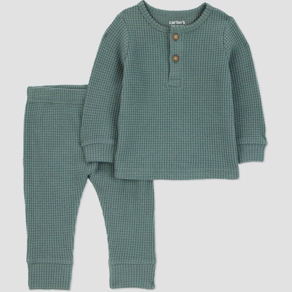 Carter's Baby Boys' 2pc Green Top & Bottom Set 3M