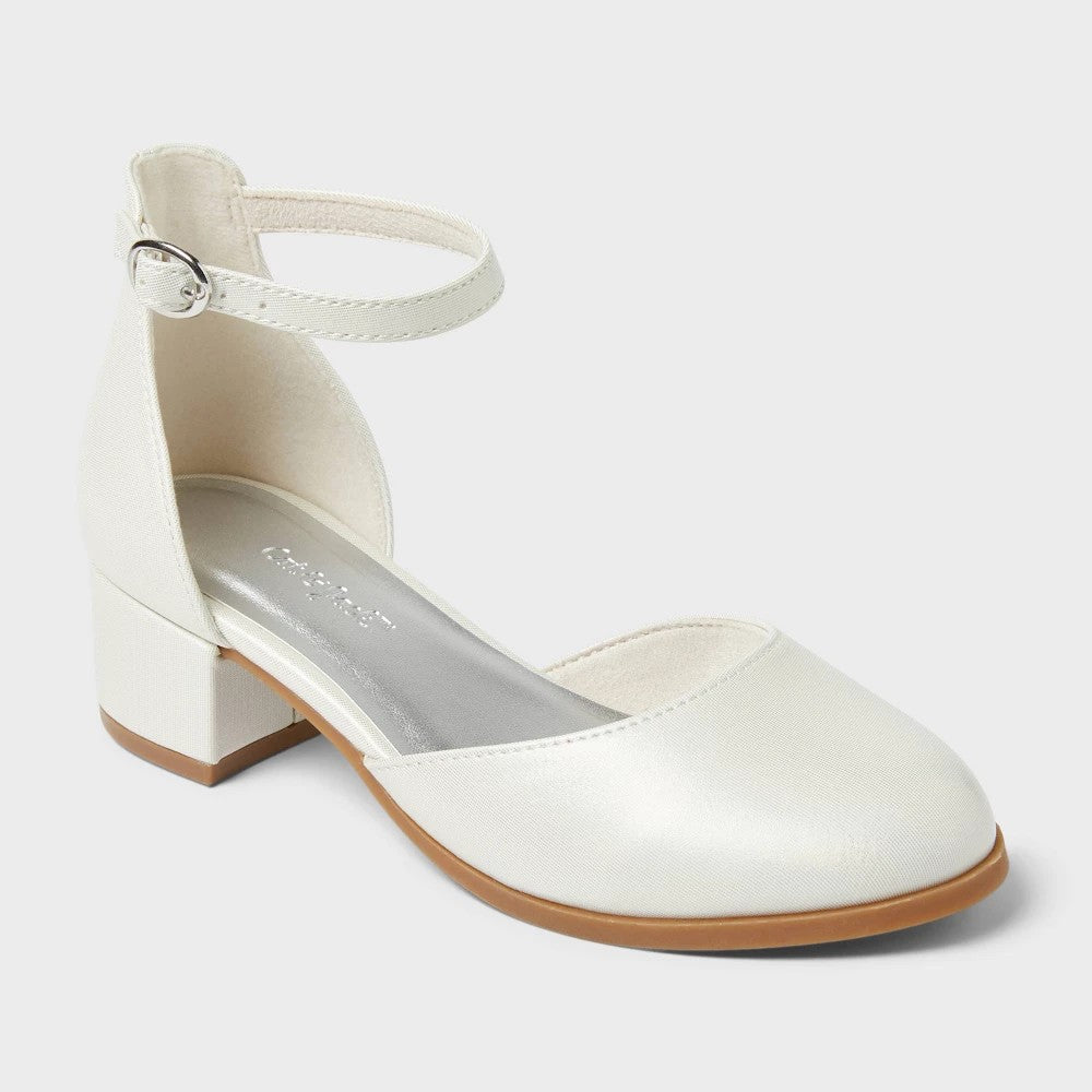 Cat & Jack girl Hazel Dress Heels White Size 13