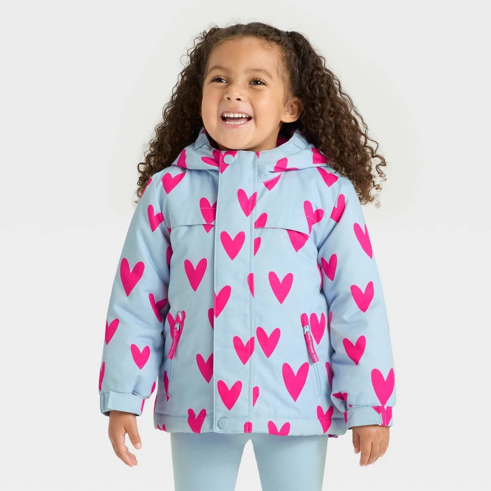 Cat & Jack Toddler Girls' 3-in-1 Snowplay Jacket 5T Light Blue