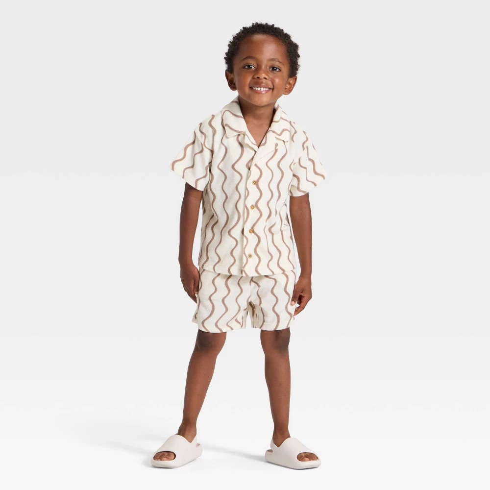 Grayson Mini Toddler Boys' Shirt and Shorts Set 5T Brown
