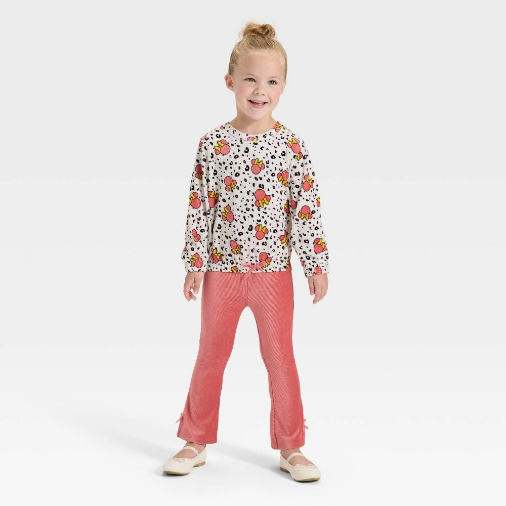 Disney Minnie Mouse 2pc Velour Top and Pants Set 3T - Girls