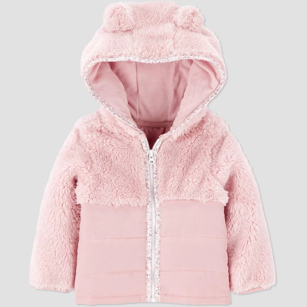 Carter's Baby Girls' Pink Puffer Jacket 3M