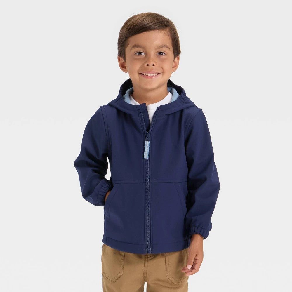 Cat & Jack Toddler Boys' Navy Blue Softshell Jacket 18M