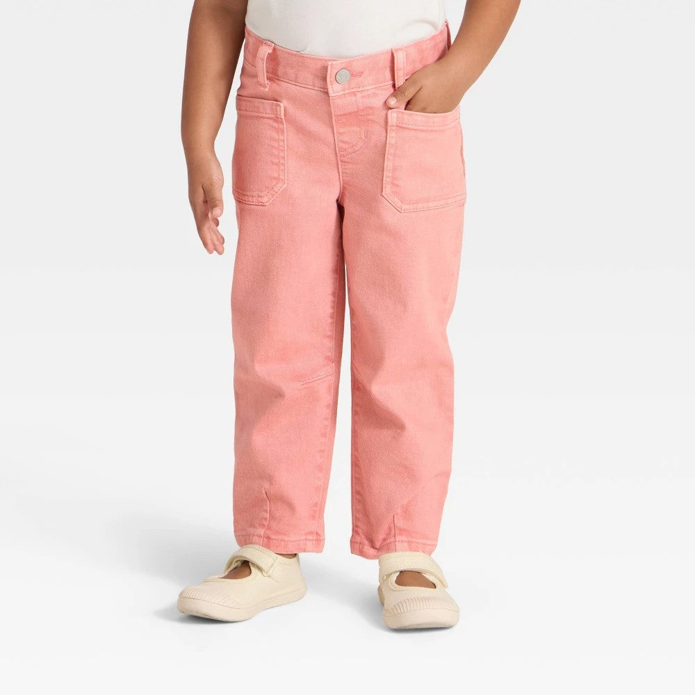 Toddler Girls' Barrel Pants - Cat & Jack Pink 2T