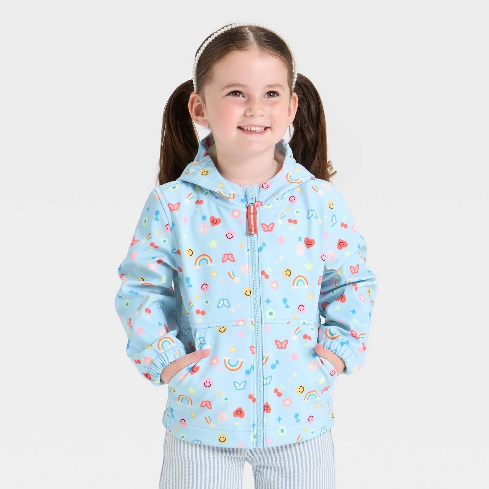 Cat & Jack Toddler Girls' Softshell Jacket Blue 2T