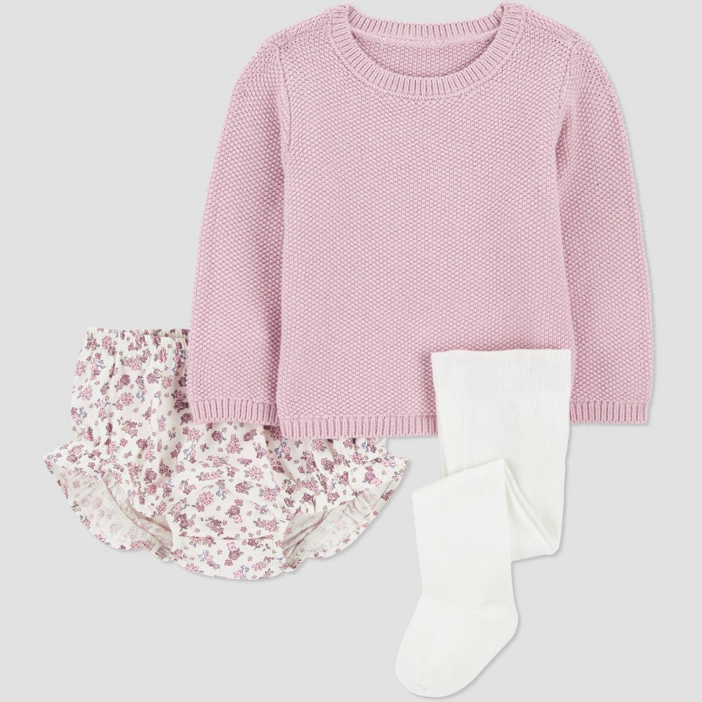 Carter's 3pc Floral Sweater Set - 9M girl