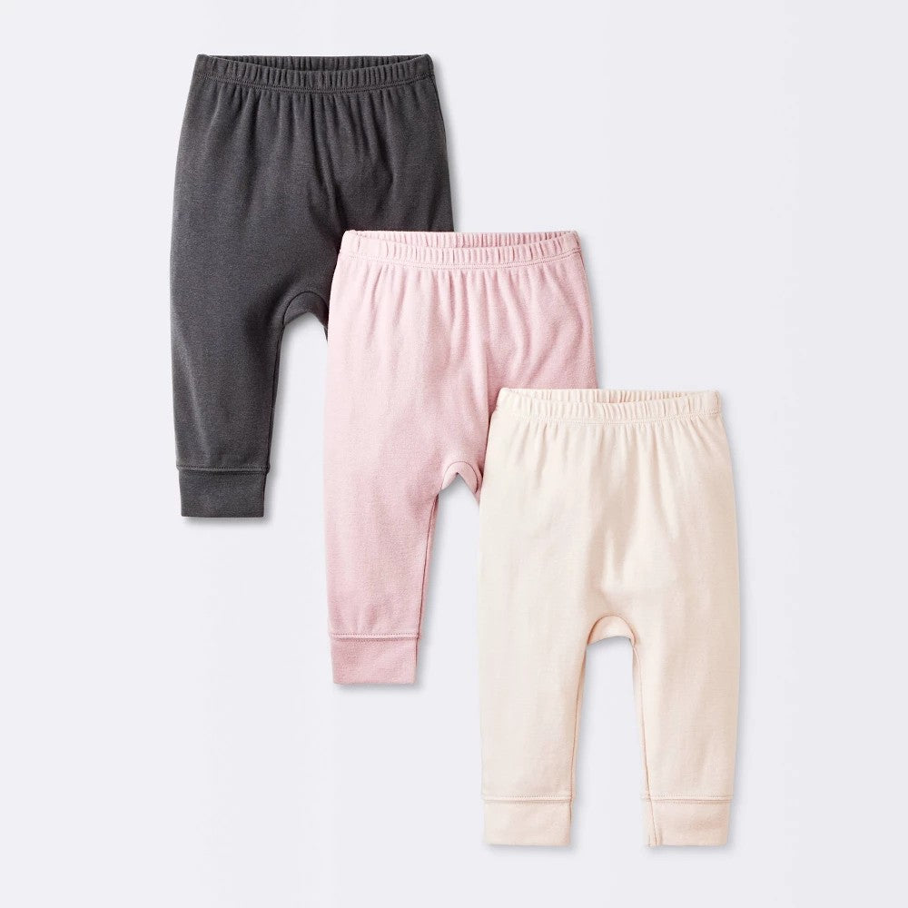 Cloud Island girl Jogger Pants Pink, 6-9M, Pack of 3