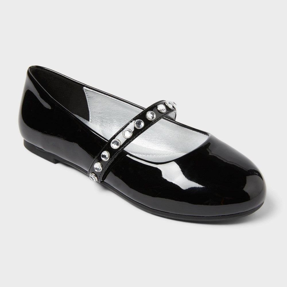 Cat & Jack Kids' Brooke Ballet Flats Black Size 5 Girl