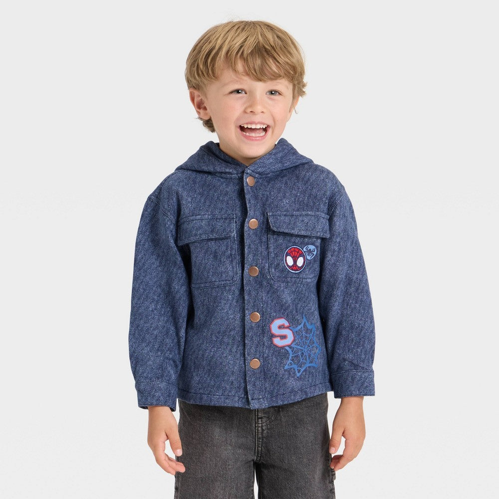 Marvel Spider-Man Toddler Hoodie Jacket, Blue 2T boys