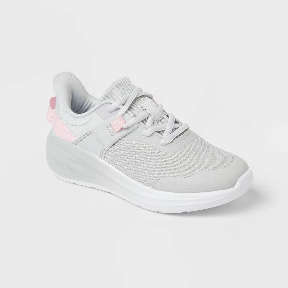 All In Motion Girls' Ira Lace-up Performance Sneakers Gray Size 2