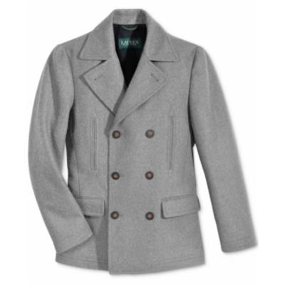 Lauren Ralph Lauren Big Boys Plain Regular Overcoat - Light Gray