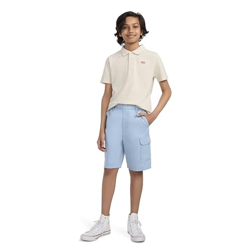 Levi's Medium Faded Denim Pull-On Cargo Shorts boys