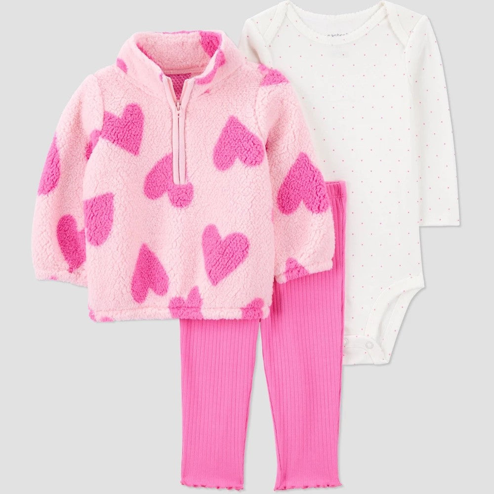 Carter's Baby Girls' 3pc Fleece Set - Size 24M