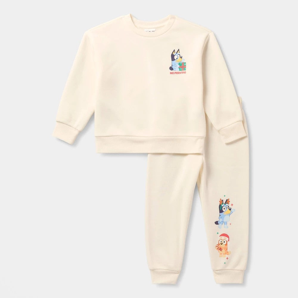 Bluey Toddler Boys Christmas Fleece Set - Size 12M