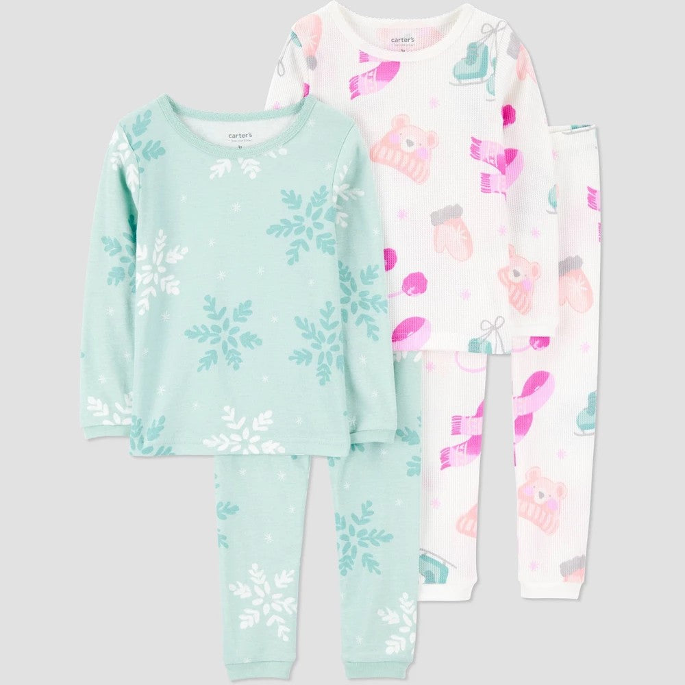 Carter's Toddler Girls' 4T 4pc Pajama Set - Multicolor