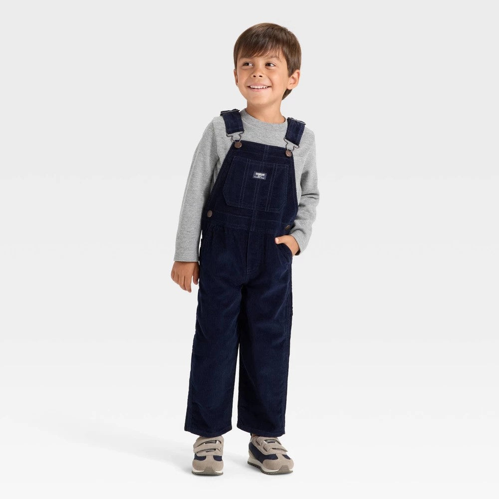 OshKosh B'gosh Toddler Boys' Navy Blue Corduroy Overalls Size 3T