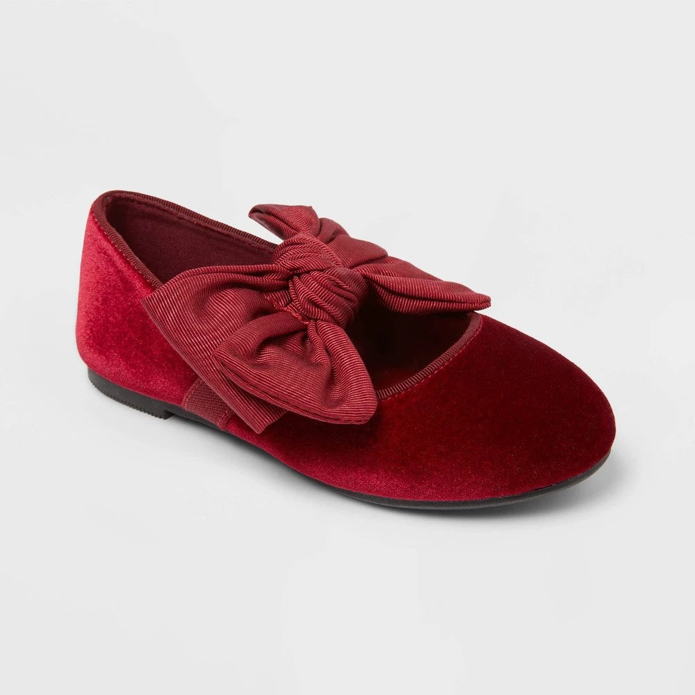 Cat & Jack Toddler Girls' Chloe Mary Jane Flats Red 5T