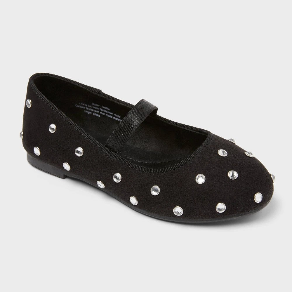 Toddler Girls' Trina Mary Jane Flats - Cat & Jack Black 10T