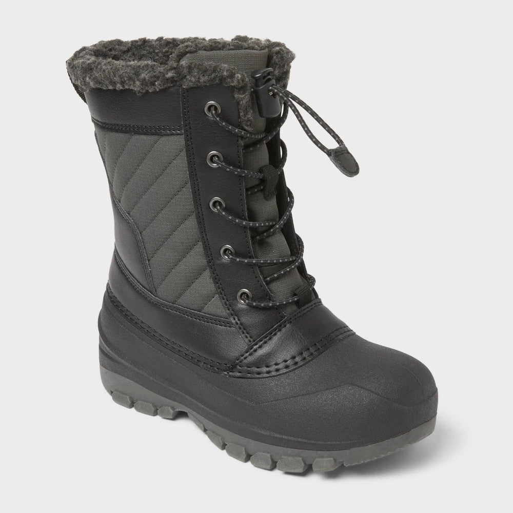 All In Motion Skylar Waterproof Snow Boots Black 13 boys