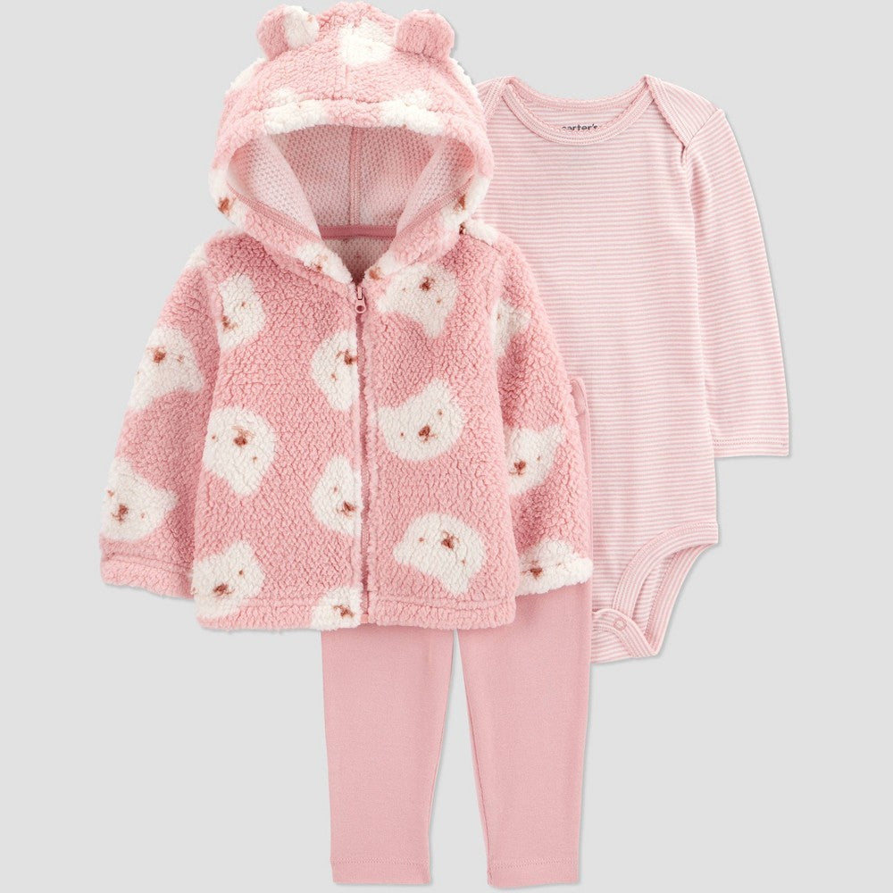 Carter's Just One You Baby Girls' 3pc Outfit Set - Size 3M