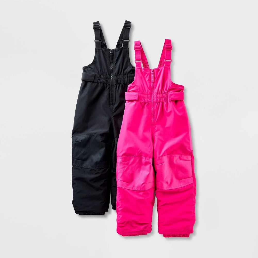 Cat & Jack Toddler Girls' 2pk Snow Bib Size 2T