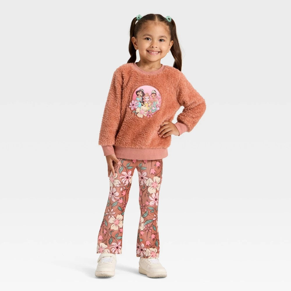 Disney Princess Toddler 2pc Floral Cozy Set 3T Girl