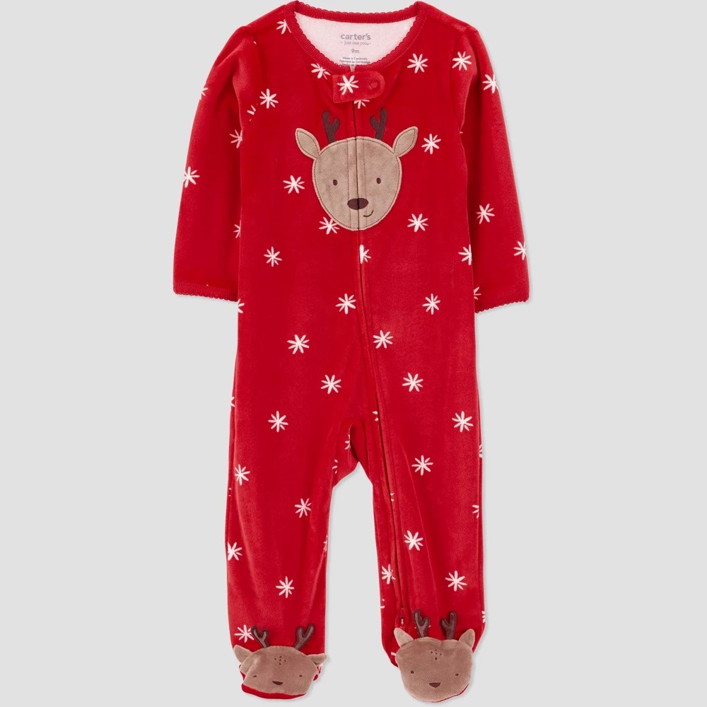 Carter's Baby girl Holiday Reindeer Sleep N' Play 3M