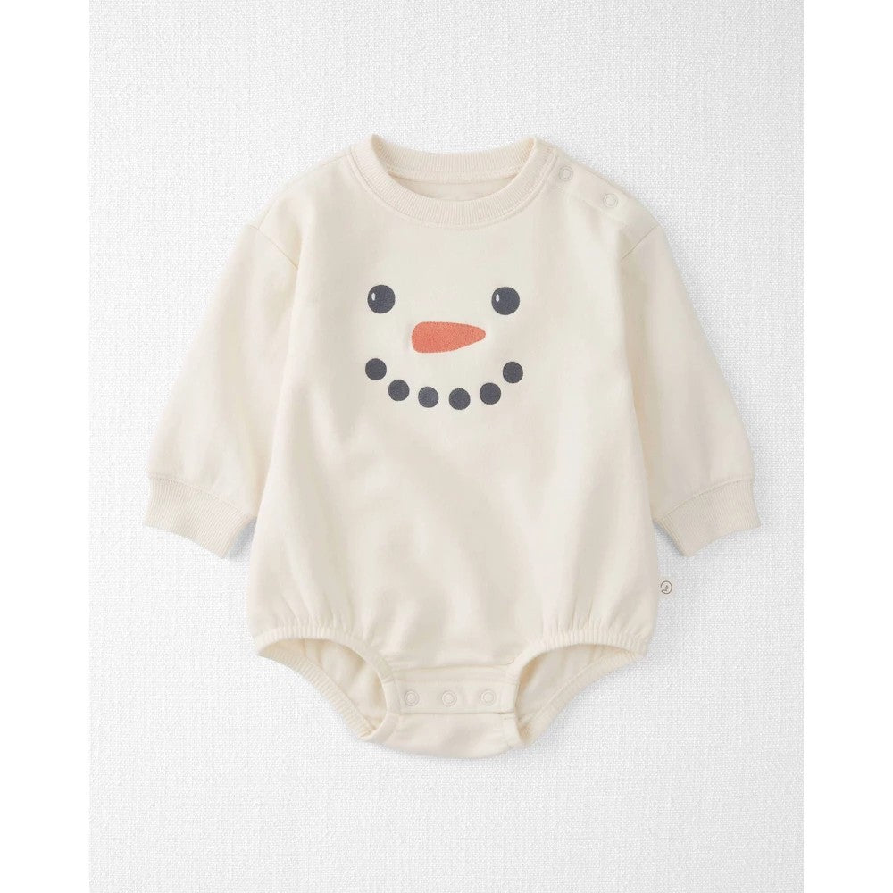 Little Planet Organic Snowman Bubble Romper 3M girl